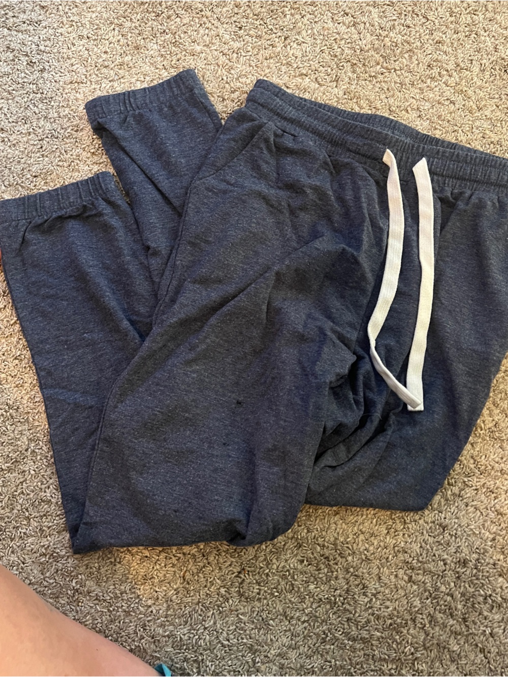 Nautica Dark Navy Kids Jogger Sweatpants with White Drawstring